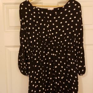 Maternity dress black & white Polk a Dot